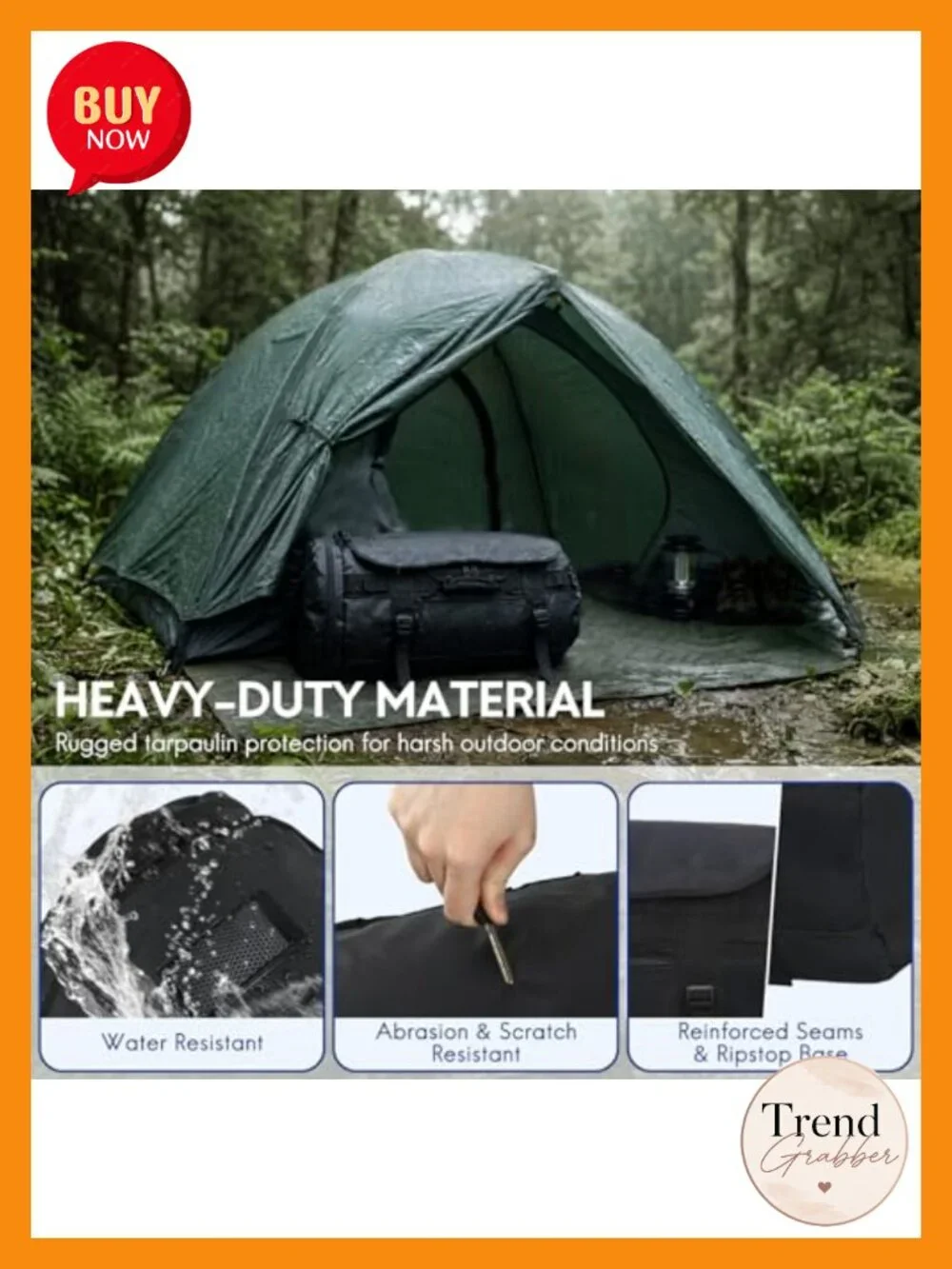 Convertible Travel Duffel Backpack 45L Water-Resistant Tarpaulin